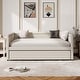 preview thumbnail 16 of 19, Upholstered Daybed with Trundle for Guest Room