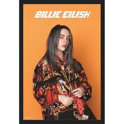 Billie Eilish Photo Framed Poster - 24 x 36 Inch
