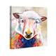 Oliver Gal 'Color Splash Sheep' Animals Wall Art Canvas Print - White ...