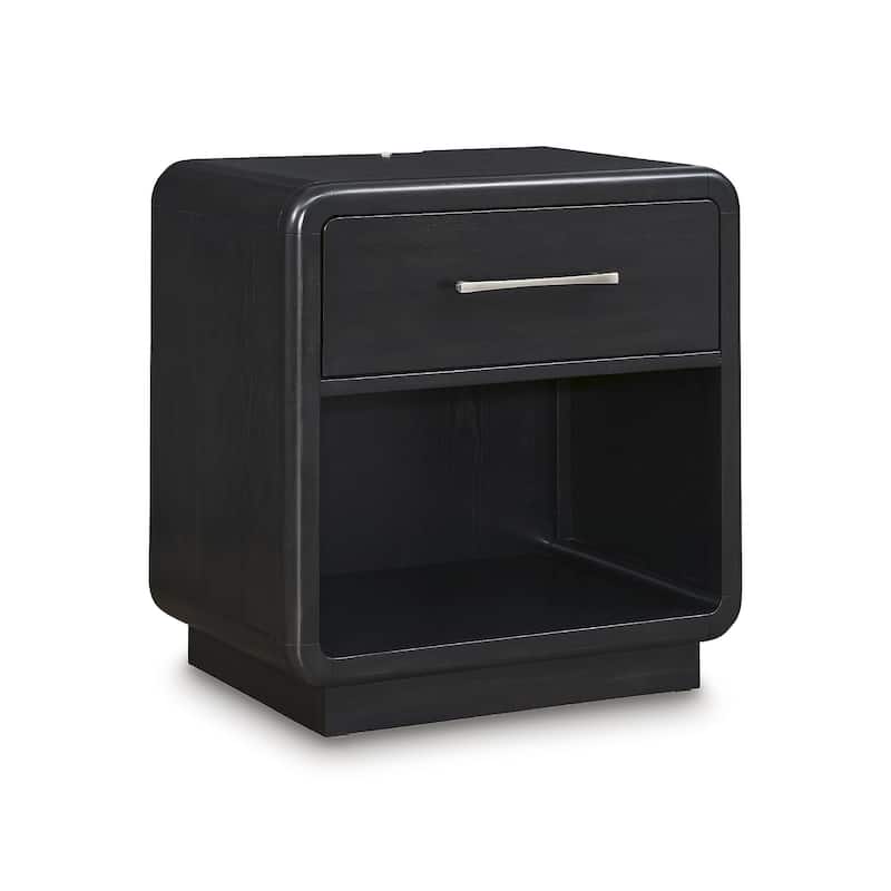 Signature Design by Ashley Rowanbeck Black Nightstand
