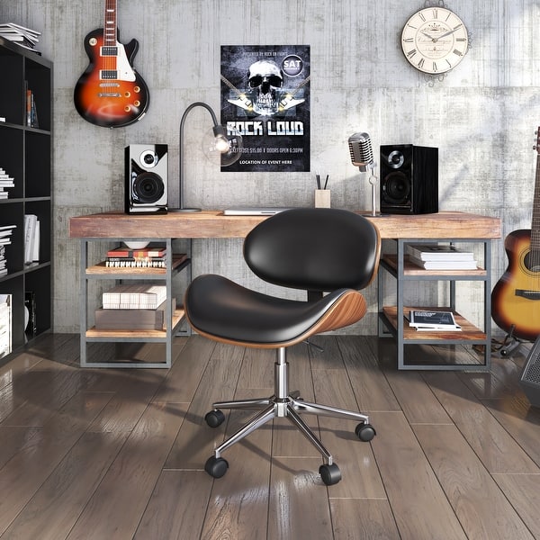 Madonna Mid-century Modern Adjustable Curved Office Chair by Corvus - On  Sale - Bed Bath & Beyond - 20882610
