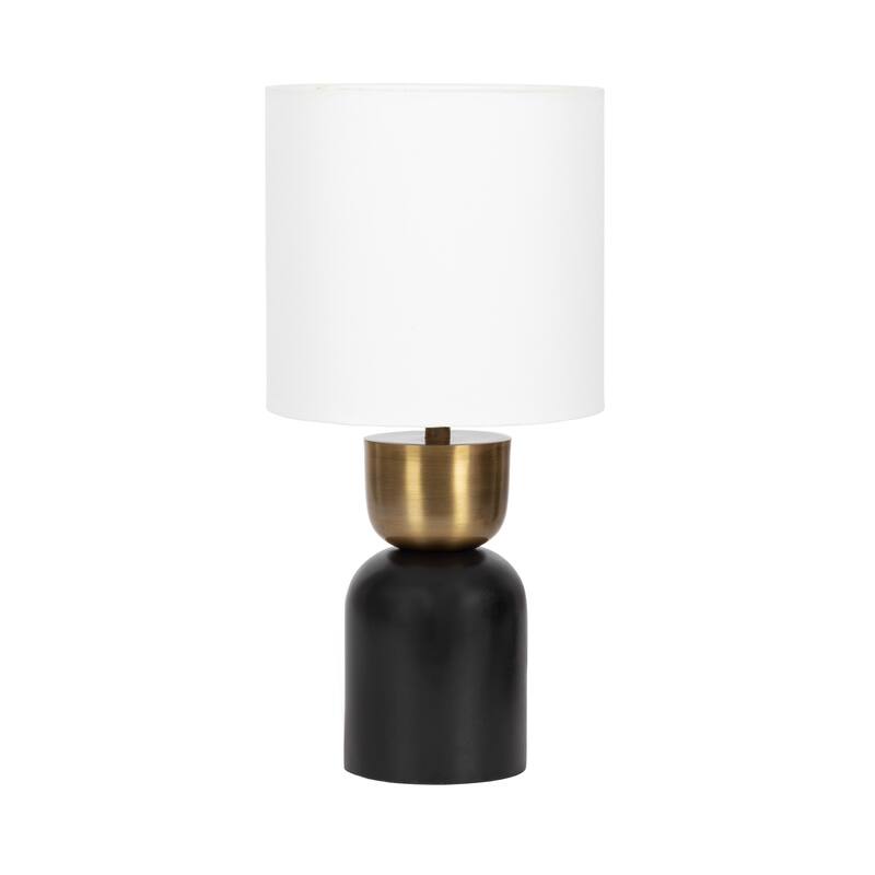 Kate and Laurel Marley Table Lamp - 8x8x17 - Gold/Black
