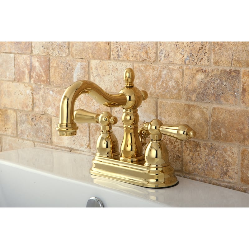Heritage 4 in. Centerset Bathroom Faucet - Polished Brass