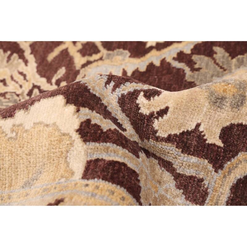 ECARPETGALLERY Hand-knotted Jamshidpour Dark Brown Wool Rug - 7'11 x 9'11