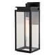 preview thumbnail 6 of 7, VAXCEL Uptown 1-Light Matte Black Transitional Outdoor Wall Sconce made of Durable Metal, Clear Glass Shade, LED Compatible
