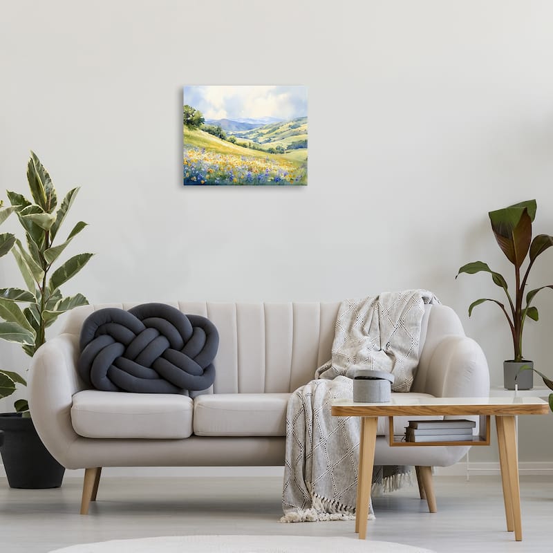 Stupell Spring Meadow with Distant Mountain Canvas Wall Art Design By Franklyn Gregory