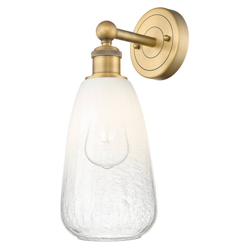 Innovations Lighting 616-1W-16-6 Brookhaven Almond Sconce Brookhaven - Brushed Brass / Opal