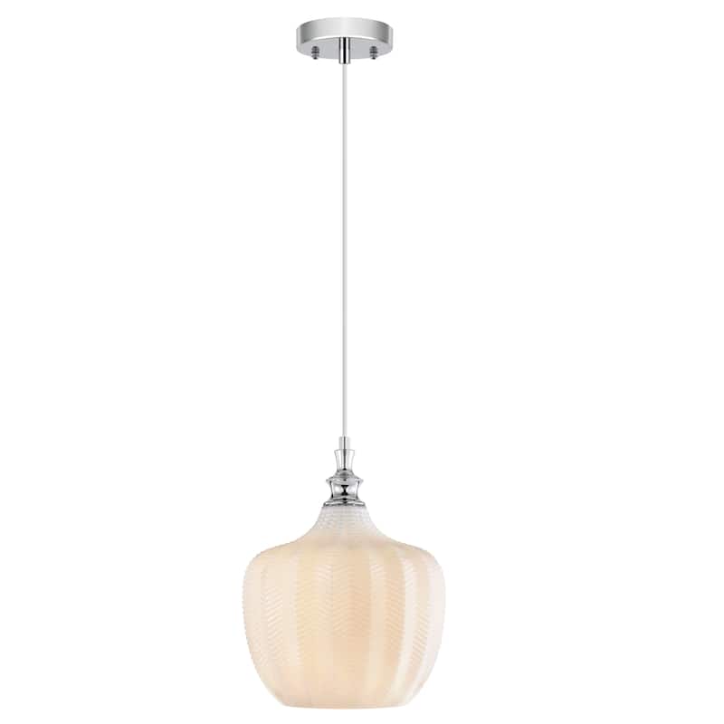 Light Society Esher Pendant Light - N/A - Chrome/Opal