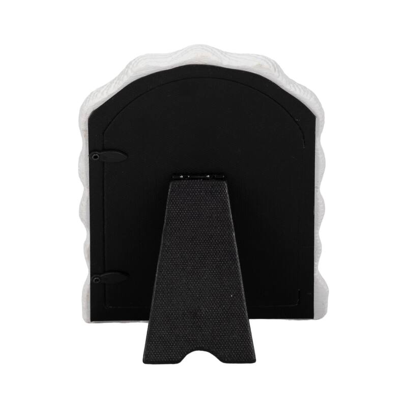 Resin Sculptured Wavy Arch Photo Frame - White