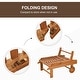 preview thumbnail 6 of 8, Outsunny Teak Outdoor Folding Chaise Lounge Chair