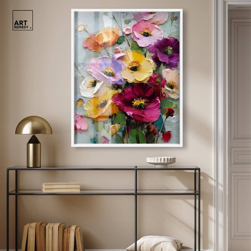 Floral Texture I Shadowbox by Art Remedy