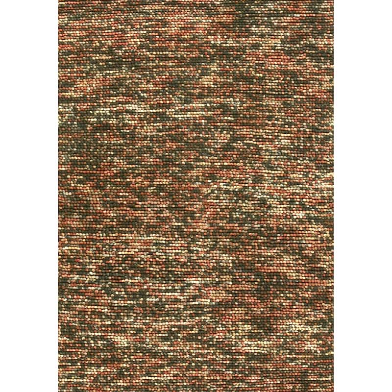 Alexander Home Avani Hand-woven New Zealand Wool Rug - 7'6" x 9'6" /Surplus - Gold/Black