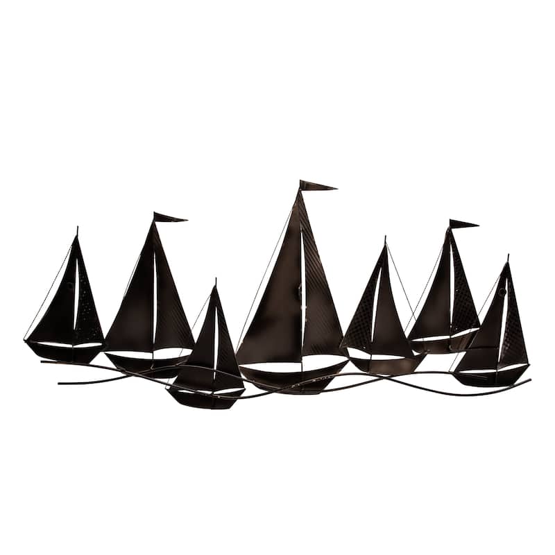 Metal 50" Sailboats, Multi Wb 2"H