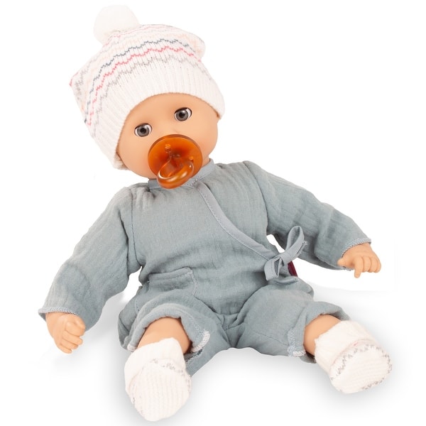 slide 2 of 5, Gotz: Muffin Baby: Zig Zag - 13" Baby Doll, Blue Wrap Romper, Toddlers 18mo+