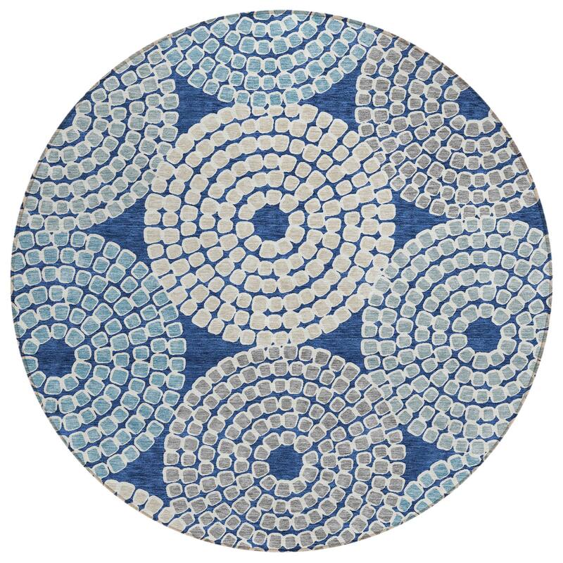 HomeRoots Geometric Transitional Rectangle Outdoor Rug