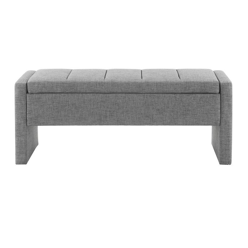 Modern Bed End Bench with Storage - DARK GREY