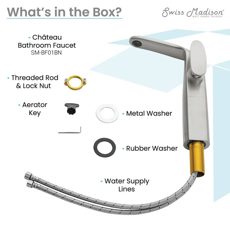 Chateau Single Hole Single-Handle High Arc Bathroom Faucet
