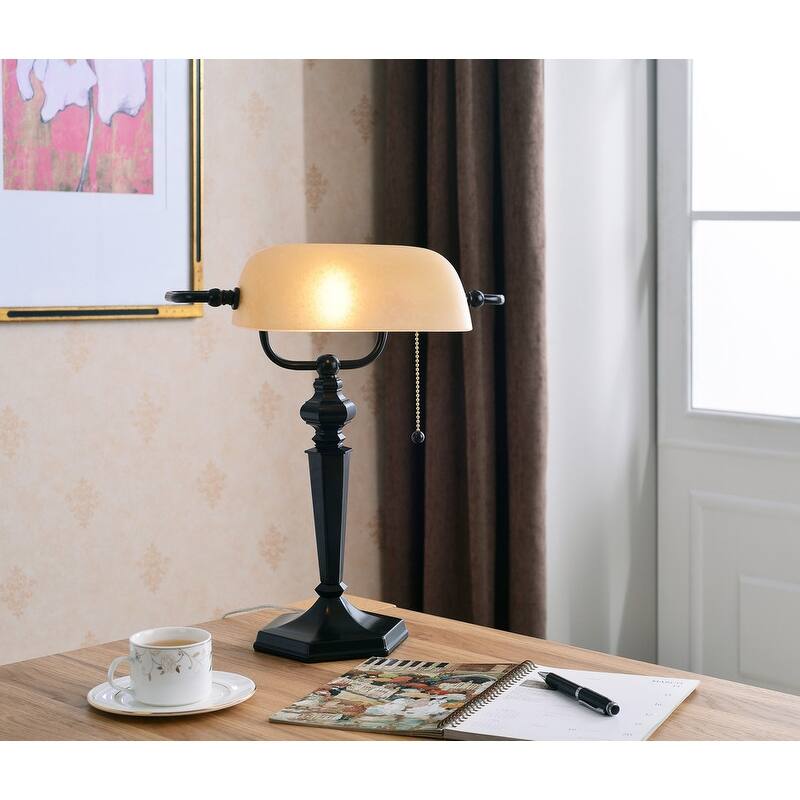 Custer Oil Rubbed Bronze Finish Banker Lamp