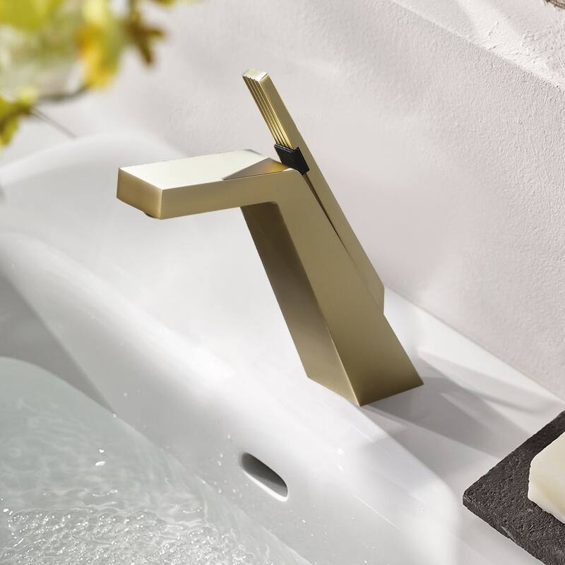 8"H Solid Brass Creative Single-Handle Bathroom Faucet