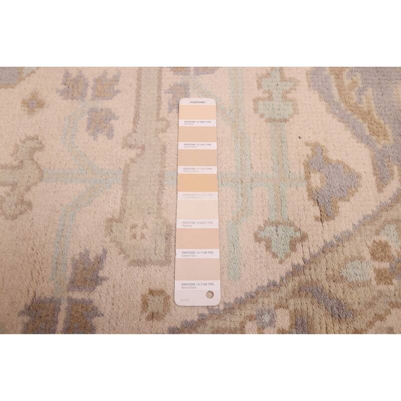 ECARPETGALLERY Hand-knotted Royal Oushak Ivory Wool Rug - 8'0 x 7'9