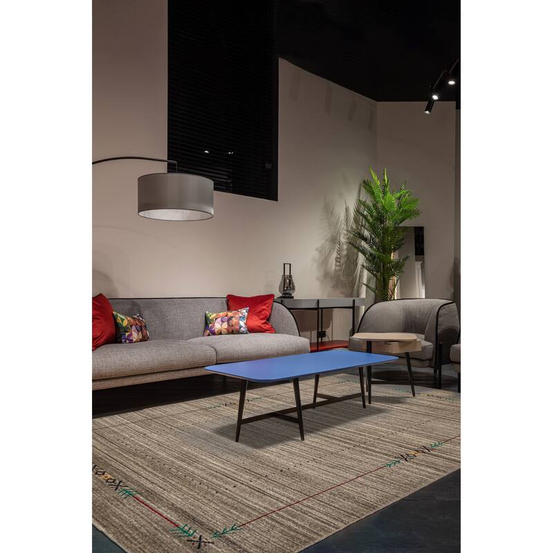 ECARPETGALLERY Hand Loomed Kashkuli Gabbeh Grey Wool Rug - 5'0 x 8'1