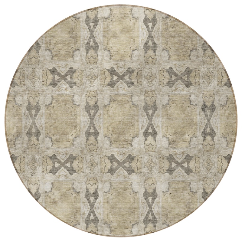 Pax Graceful Floral Weather Resistant Blended Style Runner Outdoor Rug