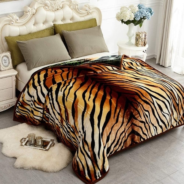 2 Ply Tiger Reversible Mink Blanket On Sale Bed Bath Beyond