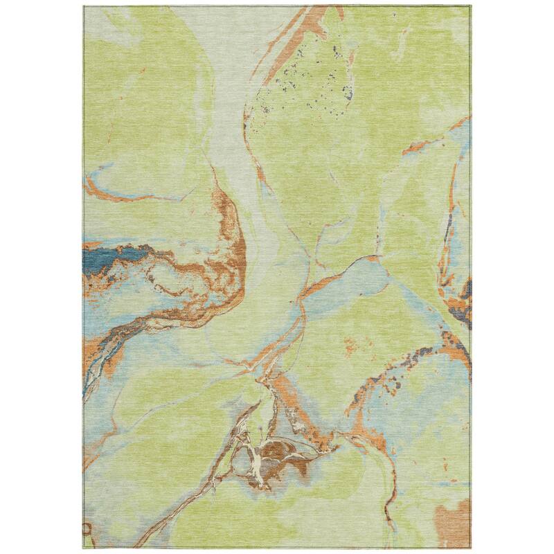 HomeRoots Abstract Transitional Rectangle Outdoor Rug