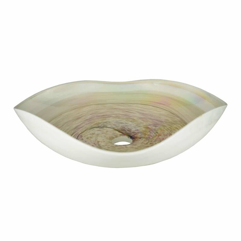 Lido Handmade Murano Glass Bathroom Sink - 14.75x14.75x4