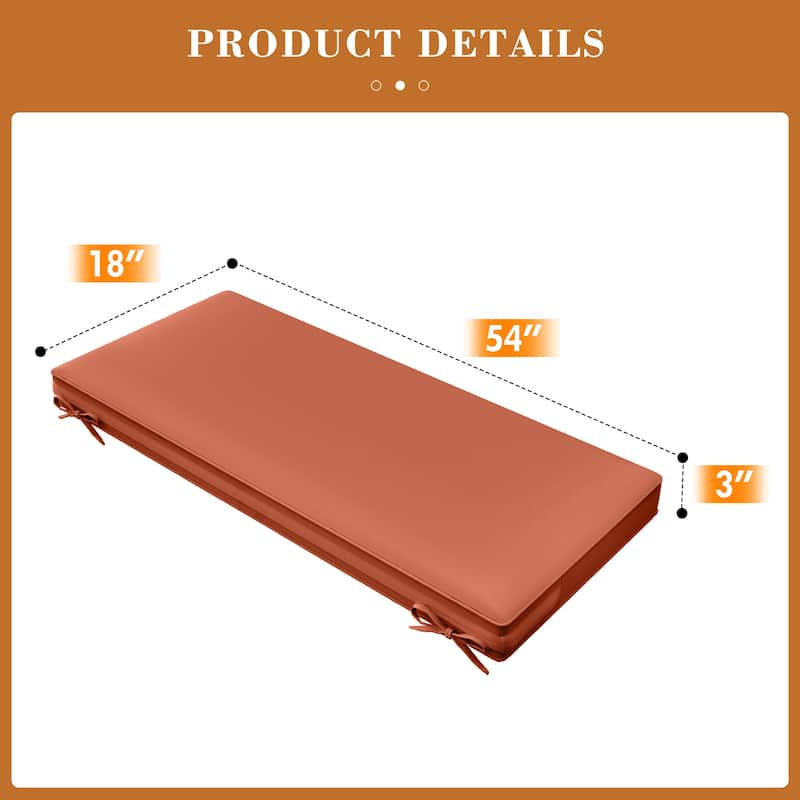 Waterproof Outdoor/Indoor Bench Seat Cushion Replacement for Patio Furniture