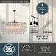preview thumbnail 4 of 11, Elsa 5L Coastal Capiz Shell Linear Chandelier Island Pendant Light Fixture - 35.75-in W x 21-in H x 15-in D