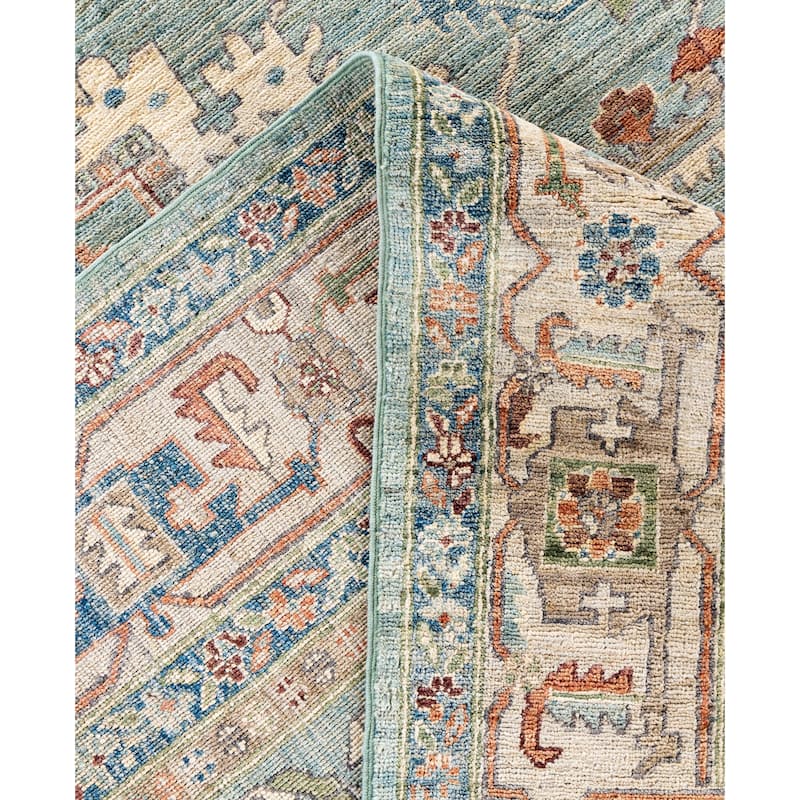 Serapi One-of-a-Kind Hand-Knotted Area Rug - Green - 9' 3" x 11' 10"