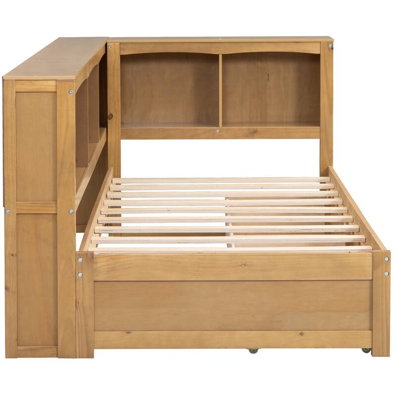 Twin Size Daybed w/Two Storage Drawers,Storage Cabinets and USB Ports