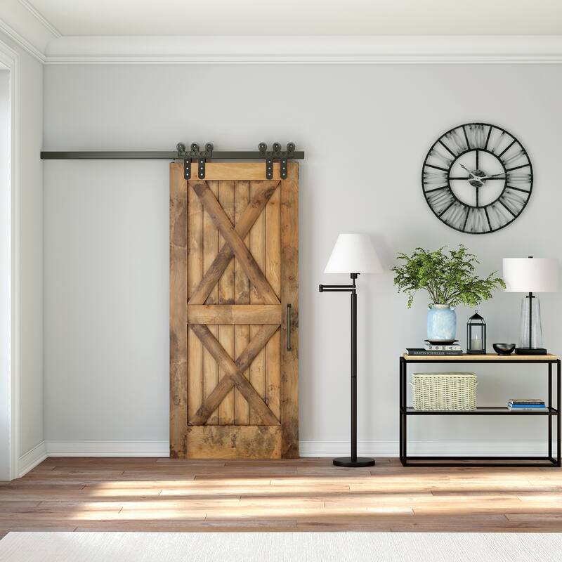 Moby Swing Arm Floor Lamp with Fabric Empire Shade - 62" Tall