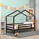 preview thumbnail 35 of 46, Twin Over Twin Bunk Bed with Roof, Slide & Ladder, Playhouse-Inspired Design, Safe & Fun, Multiple Installation Options, Grey