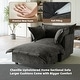 preview thumbnail 24 of 47, 39"W Oversized Chenille Comfy Cloud Chaise Lounge with Ottoman