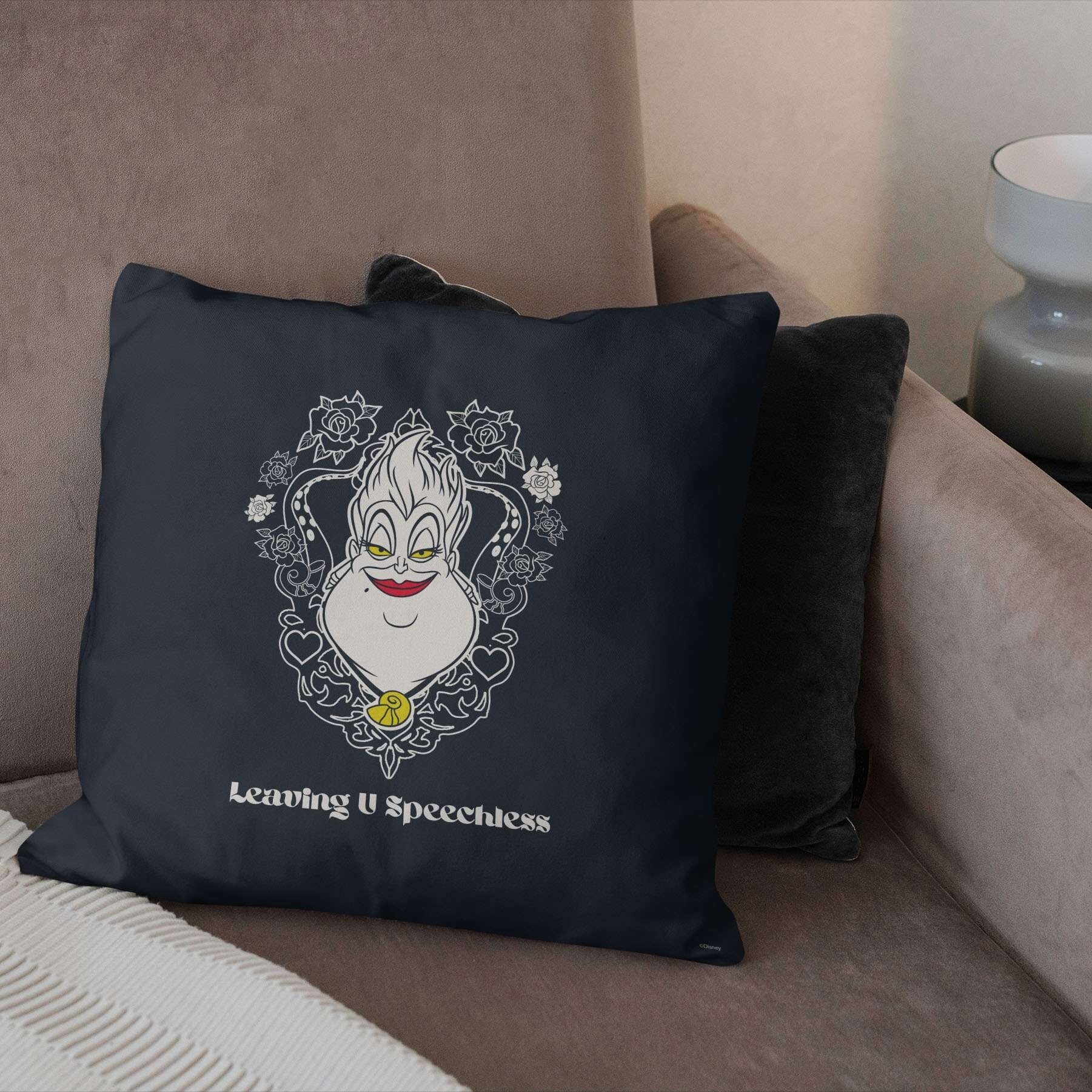 Disney Villains Speechless 18 Inch Throw Pillow 18 x 18