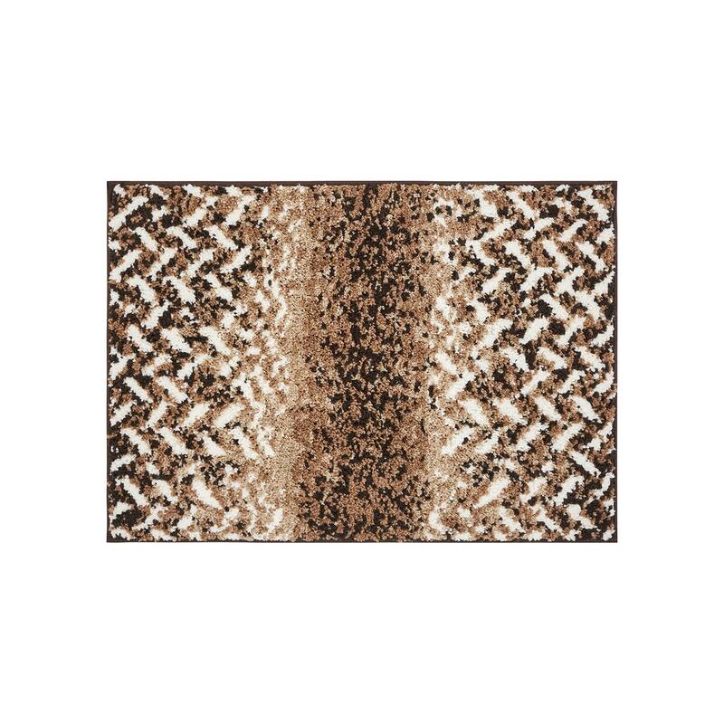 Better Trends 100% Micro Polyester Knitted Bathroom Rugs - Casablanca Collection with Chevron Pattern, Machine Washable Bath Mat