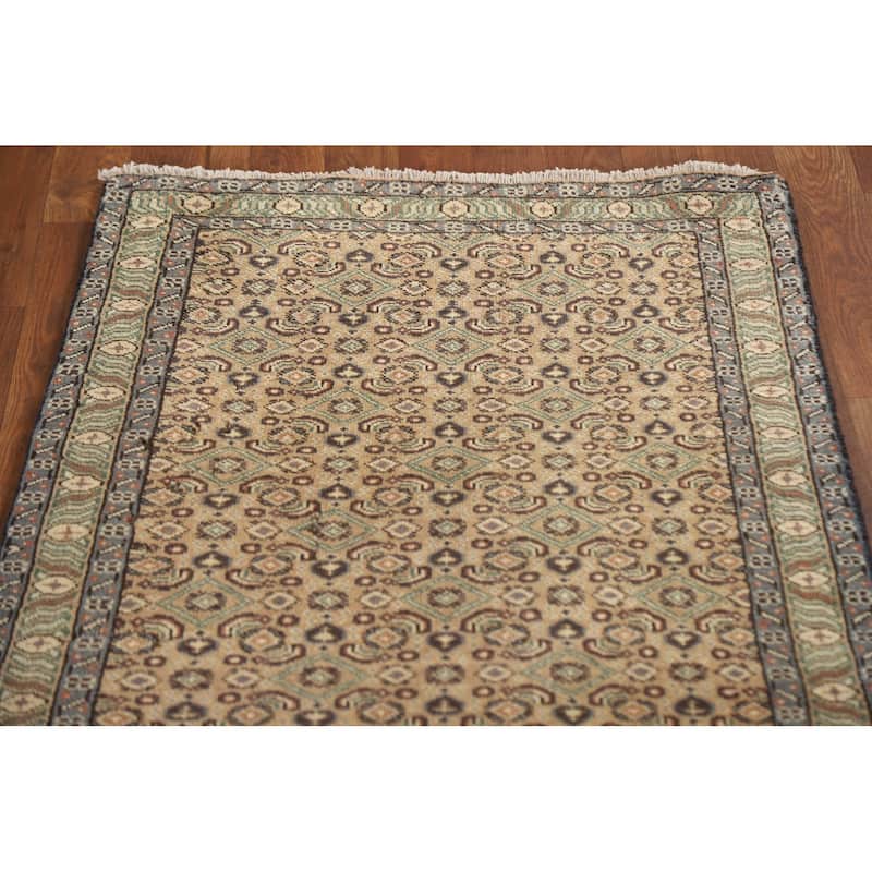 All-Over Mood Persian Vintage Runner Rug Hand-knotted Wool Carpet - 2'5"x 12'7"
