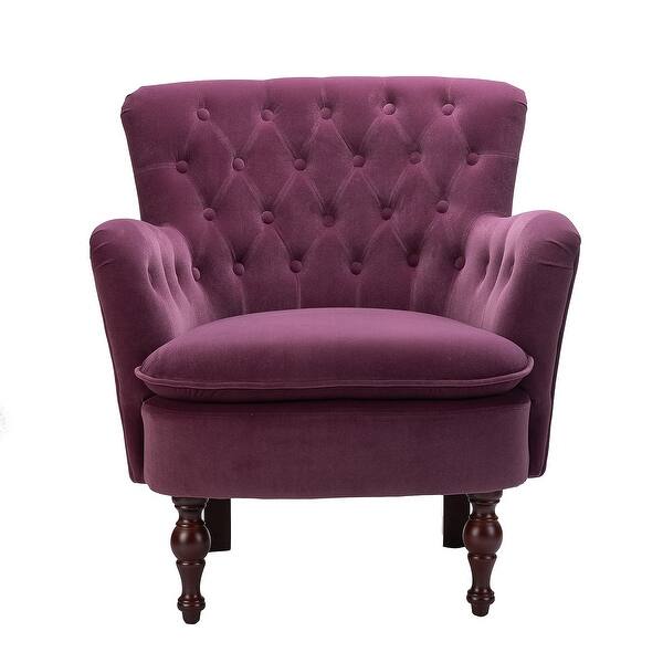 Isabella Small Velvet Tufted Upholstered Armchair 28 W X 28 5 D X32 7 H 28 1 W X 28 5 D X31 1 H On Sale Overstock 25755902