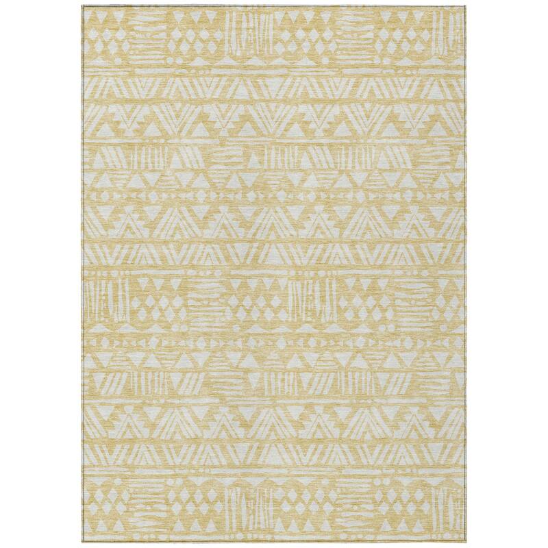 HomeRoots Southwestern Transitional Rectangle Outdoor Rug