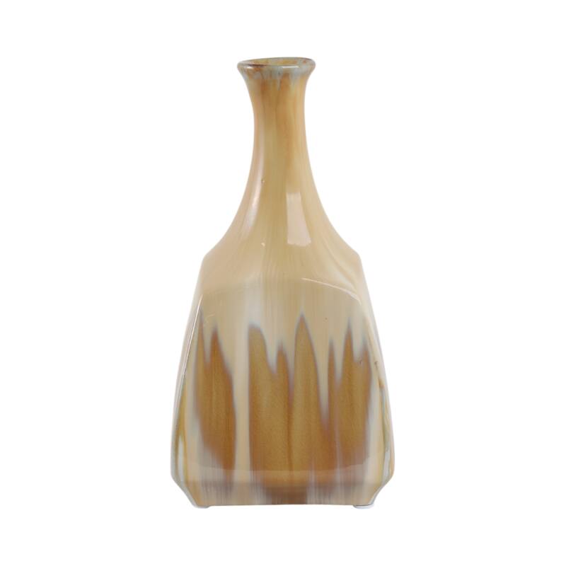 Stoneware Vase Sleek Decorative Contemporary Casual Home Style