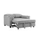 preview thumbnail 79 of 140, 3-in-1 Corduroy Sleeper Sofa Pull-Out Bed Convertible Adjustable Loveseat with USB Port