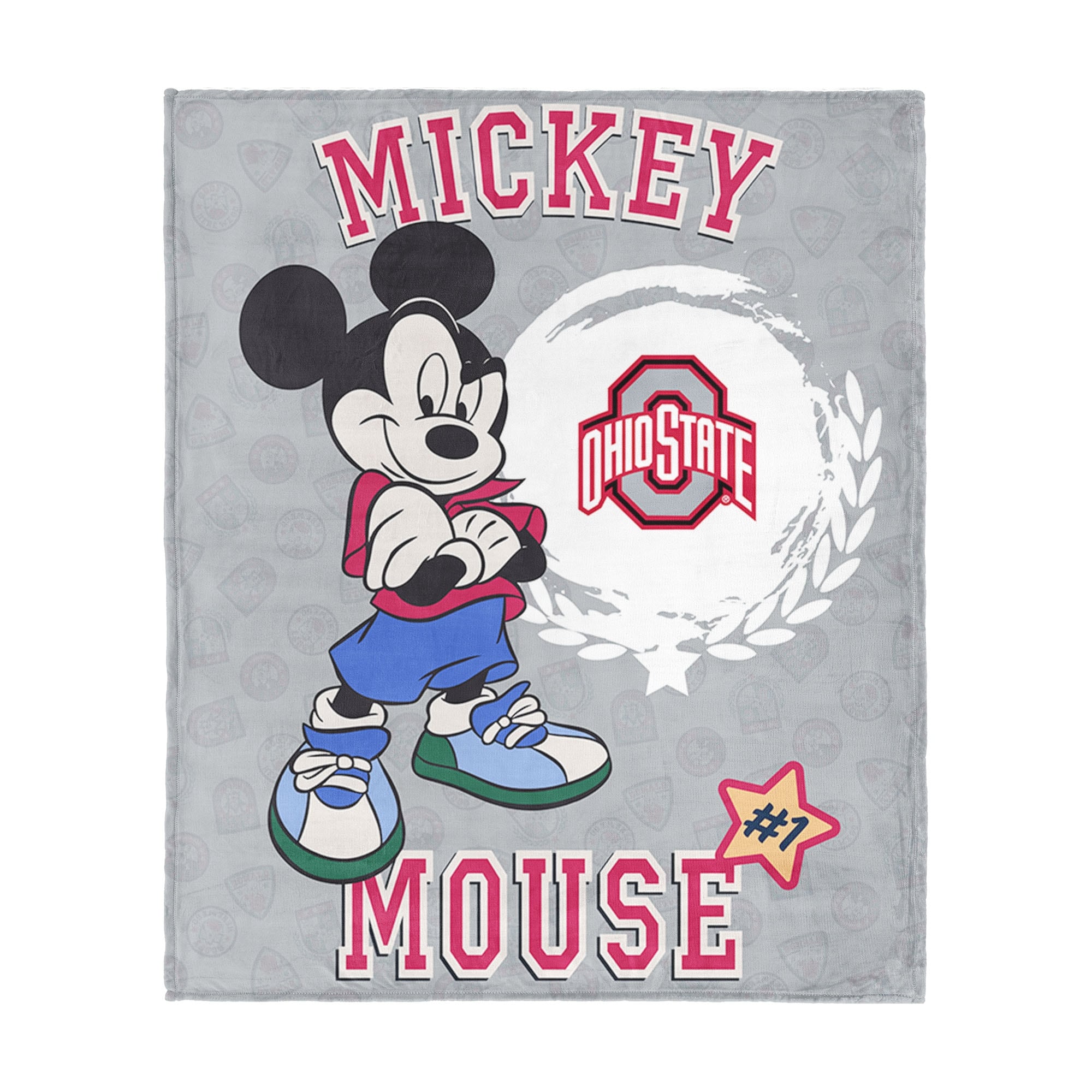 NCAA Disney Mickey Mouse Baller Silk Touch Throw Blanket