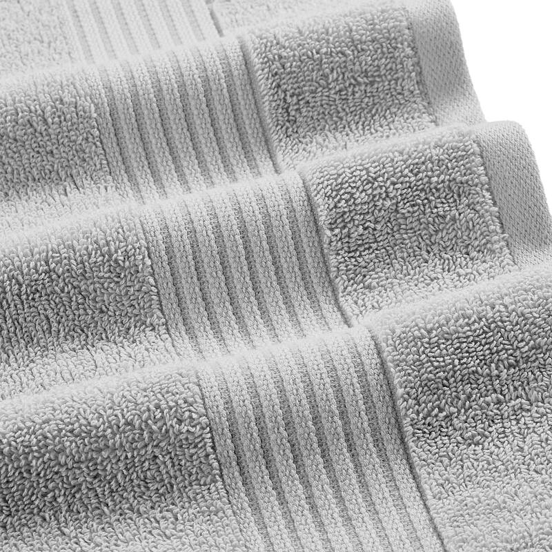 Modern Threads 6-Piece Jacquard Towel Set Astra - 100% Cotton, Bath, Hand & Washcloths - Modern Geometric Pattern
