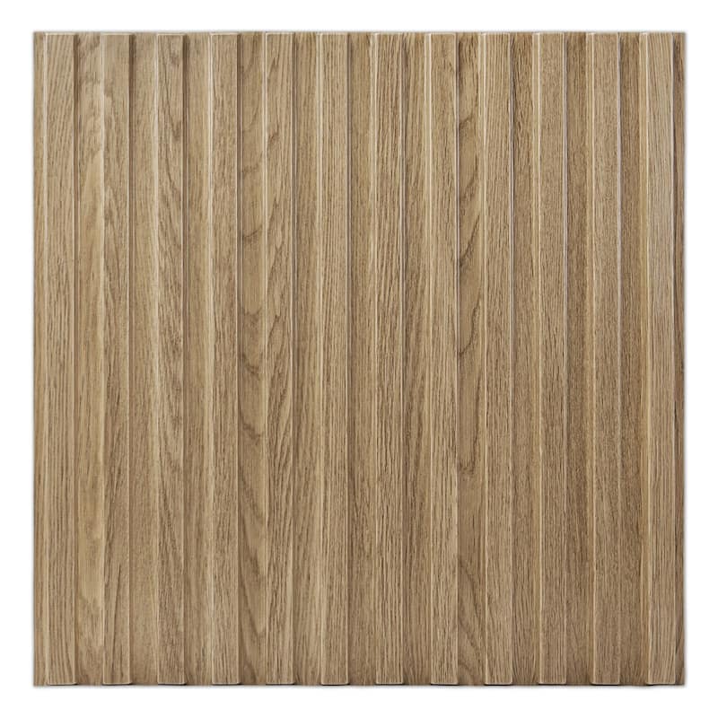 Art3d 3D Decorative Wall Panels,PVC Fluted Textured Panels,32sq.ft - Walnut