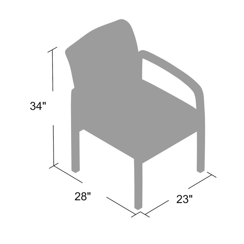 Gary NTR Guest Chair with Black Wood Frame, Black Antimicrobial Vinyl