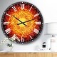 preview thumbnail 9 of 8, Designart 'Everlasting Straw Flower on Black' Oversized Floral Wall CLock