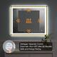 Wall Mounted Back Light Bathroom Framed LED Mirror Anti- Fog With Dimmable Light Touch Sensor And Memory Function