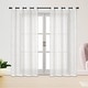 preview thumbnail 6 of 4, Keisha Floral Embroidered Grommet Window Curtain Panel, 54x84 Inches - 54x84 Inches White